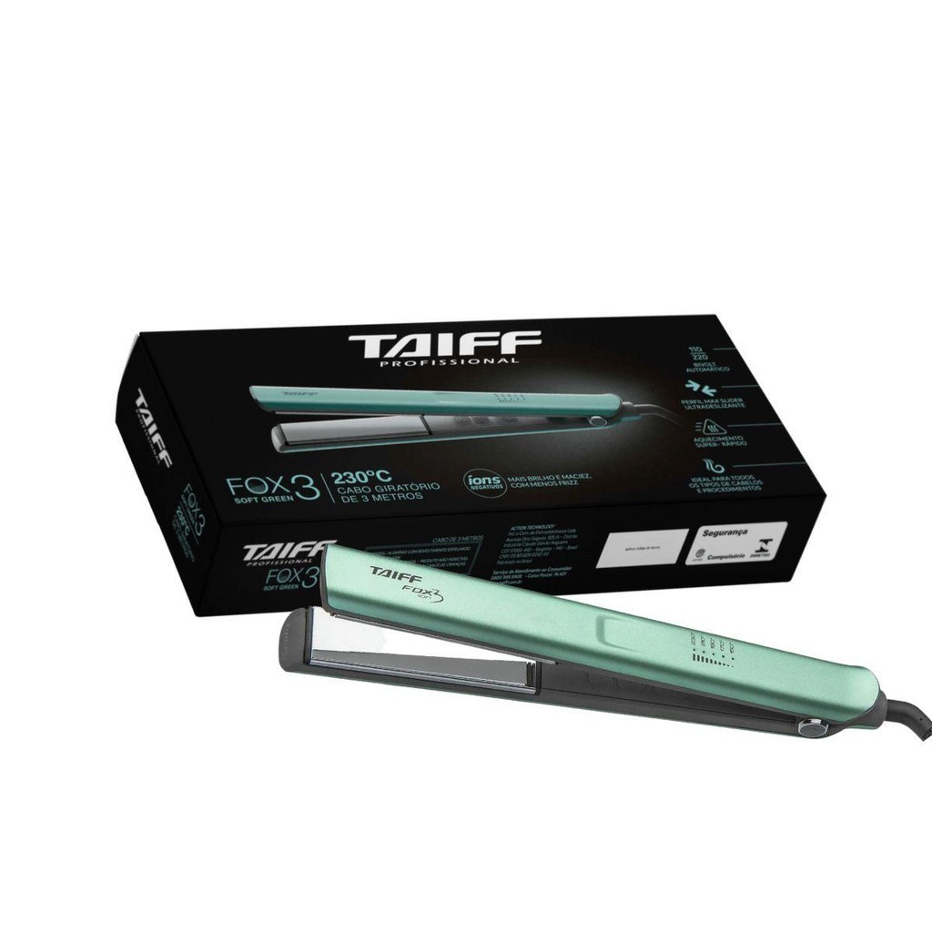 CHAPA TAIFF FOX 3 SOFT GREEN 230°C BIVOLT