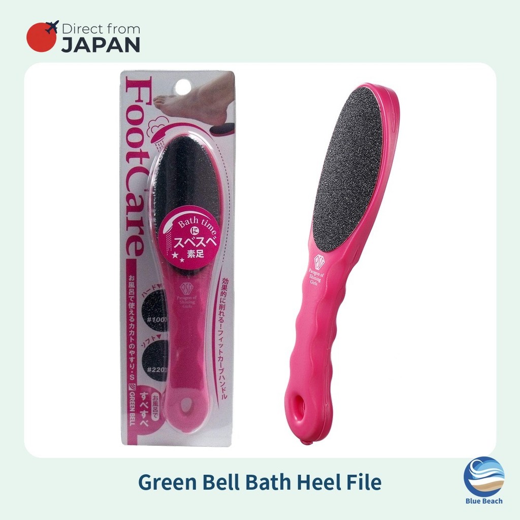 Green Bell Lixa de Calcanhar para o Banho/Dupla Face Hard #100 Soft #220/Cabo Curvo/S L