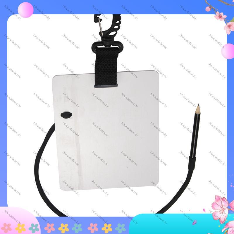 [Alta Qualidade H] Dive Underwater Writing Diving Wordpad Gear Board Com Clipe Giratório E Lápis Para Mergulho Natação