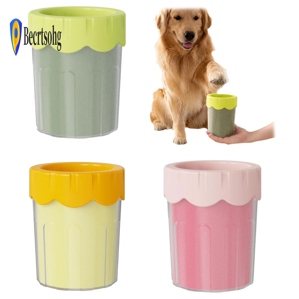 Portable Pet Paw Washer Cat Tool Dog Cleaner with Soft Silicone Bristles – Gentle Mud Removal Cup for Pets Easy Outdoo