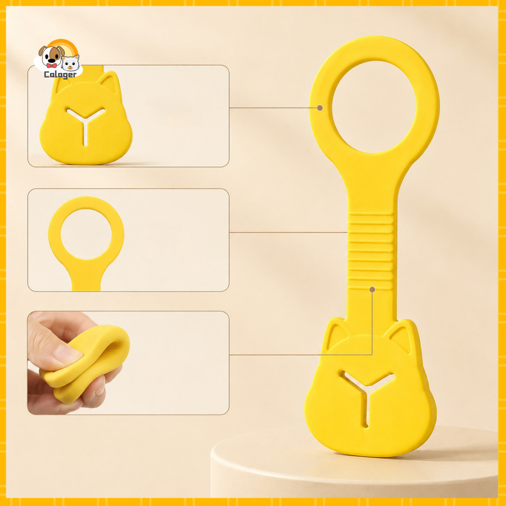 Durable Silicone Poop Carrier Dog Bag Holder for Leash Hands-free Waste Dispenser Clip Convenient for Walking and Traini