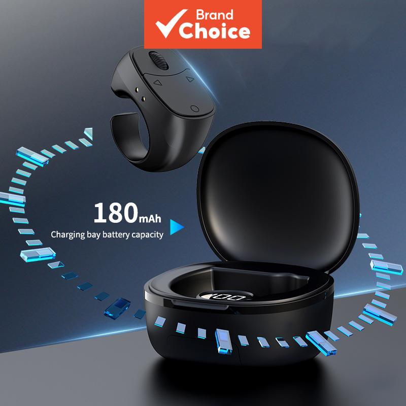 Anel de ponta de dedo giratório, controle remoto sem fio Bluetooth, selfie móvel, mouse de vídeo, paginação automática,