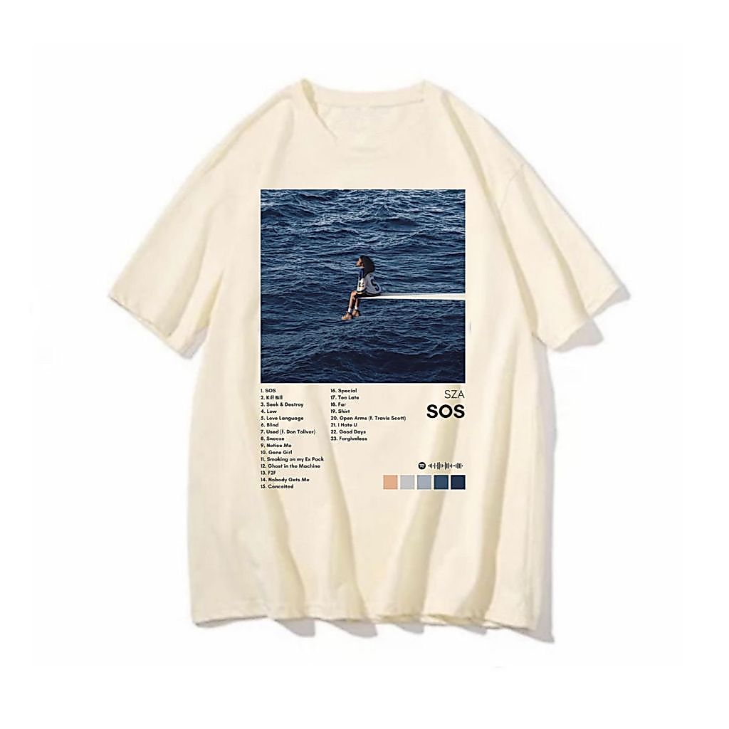 Camiseta SOS musica SZA cantora blusa feminina masculina R&B estampa shows