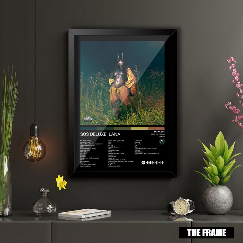 Quadro Decorativo A4/A3 Spotify SZA Album SOS Deluxe: LANA