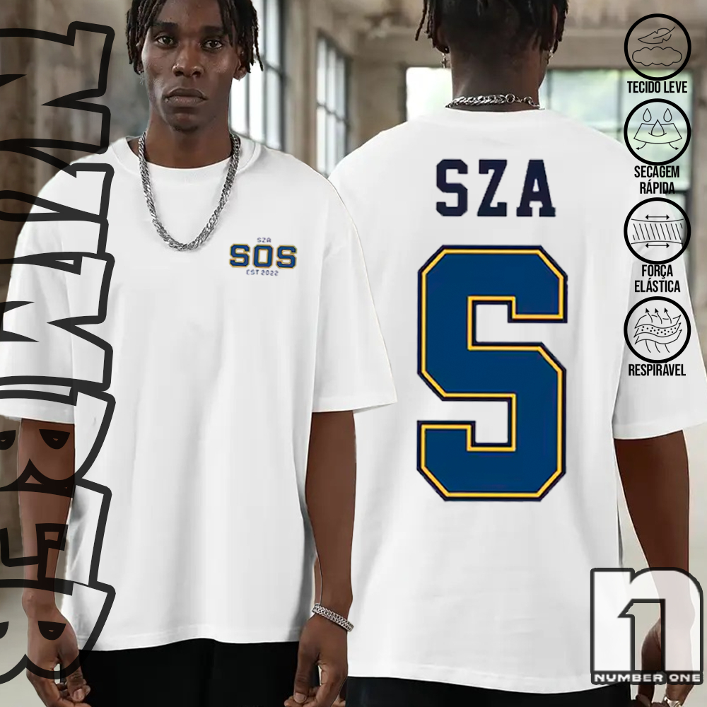 Camiseta Basica e OVERSIZED Sza Sos Self Care Kill Bill World Tour Unissex
