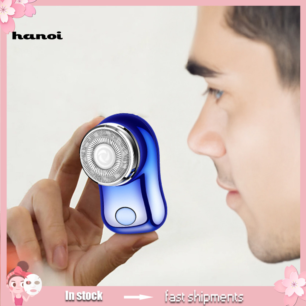 Rechargeable Grooming Tool Portable Electric Shaver Mini Men with Led Display – Waterproof Wet Dry Pocket Razor Usb fo