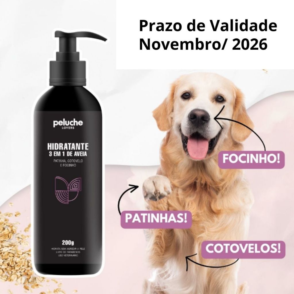 Hidratante Pet Peluche Para Focinho Cotovelo E Patinhas Cães e Gatos