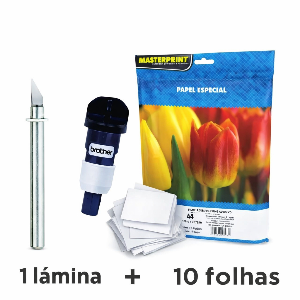 KIT DE FOLHAS E LAMINA DE CORTE SCANNCUT AUTOMÁTICA Lâmina Compatível Brother SDX85, SDX125 e SDX225
