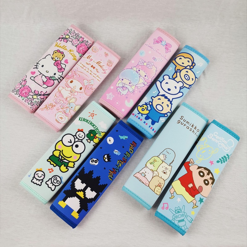 Sanrio Kitty Kuromi Badtz Maru Melody Sumikko Gurashi Car Seat Belt Cover (1 Pair) 200618