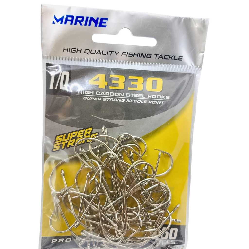 Anzol 4330 Super Strong Marine Cartela com Diversos Tamanhos de Nº01 á 5/0 de Aço com Qualidade