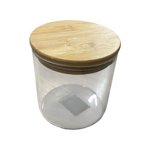 Pote Hermetico Vidro Borossilicato 550ml Tampa Bambu Vedacao Segura Organizacao Cozinha Sustentavel