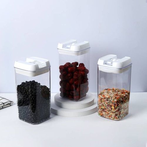 Kit 3 Potes Hermeticos Multiuso Capacidade 1200ml Vedacao Segura Organizacao Conservacao Alimentos