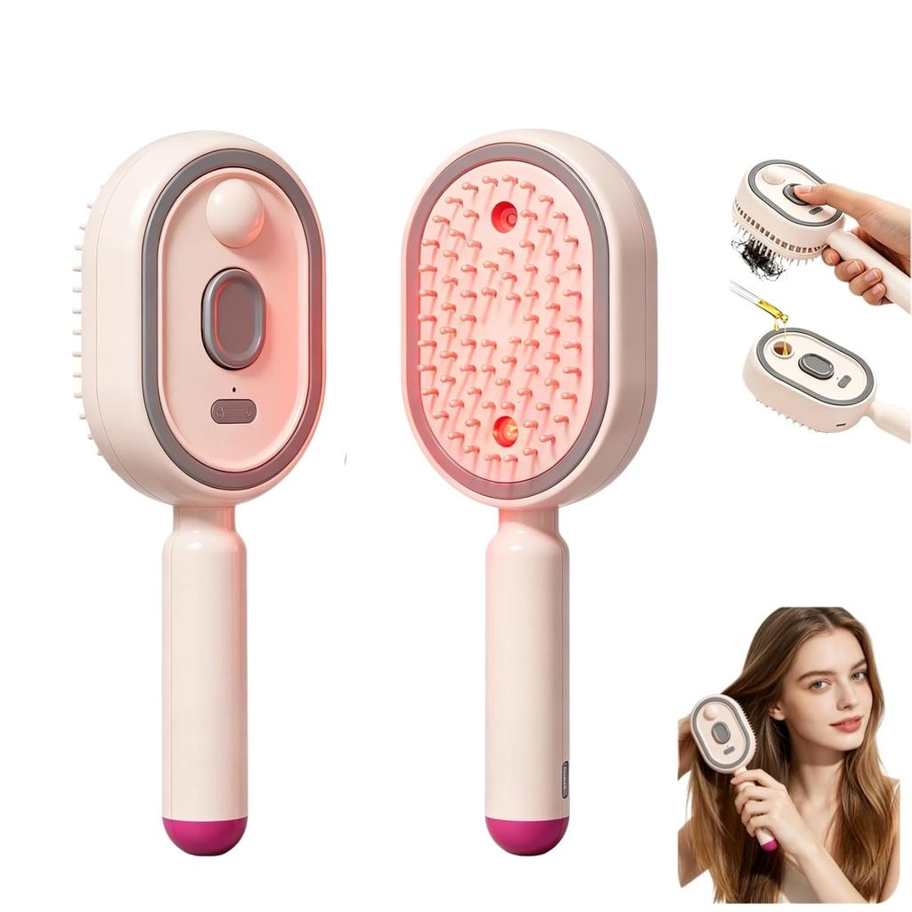 Electric Spray Air Cushion Massage Comb 2026 Electric Steaming Hair Brush for Cleaning Knotted Hair Oil Atomization Redu