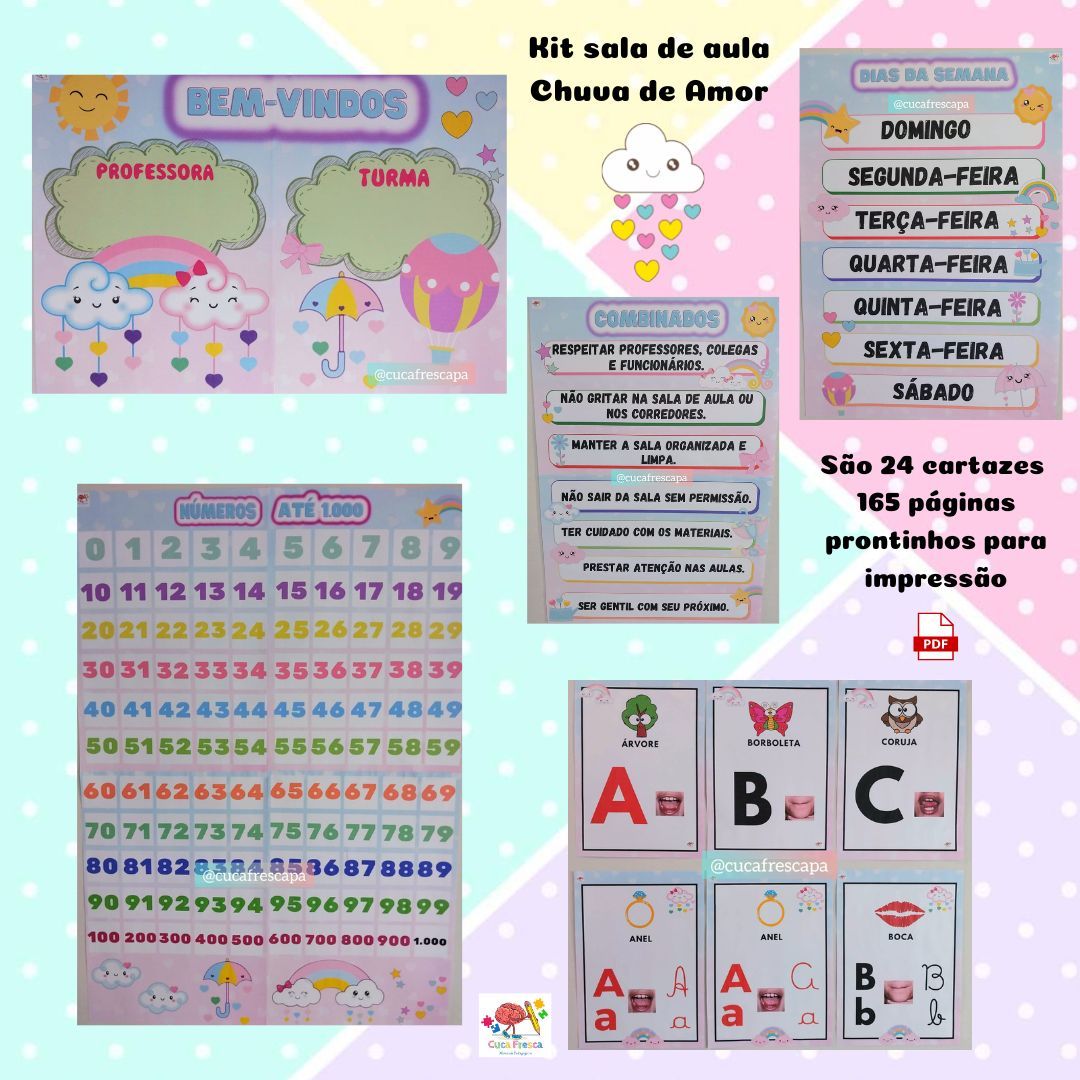 Kit sala de aula Chuva de Amor