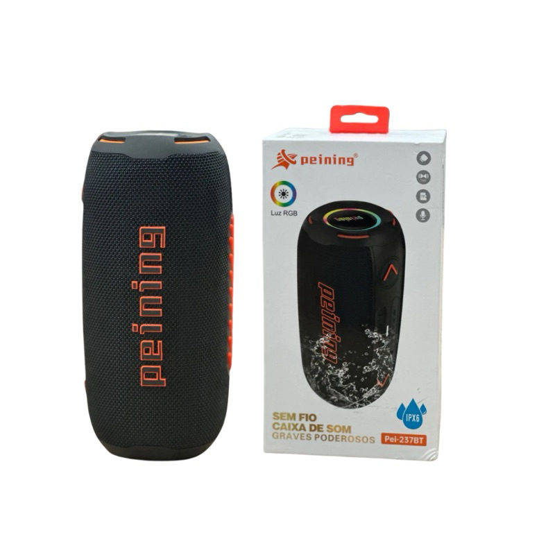Caixa De Som 30W Led Rgb