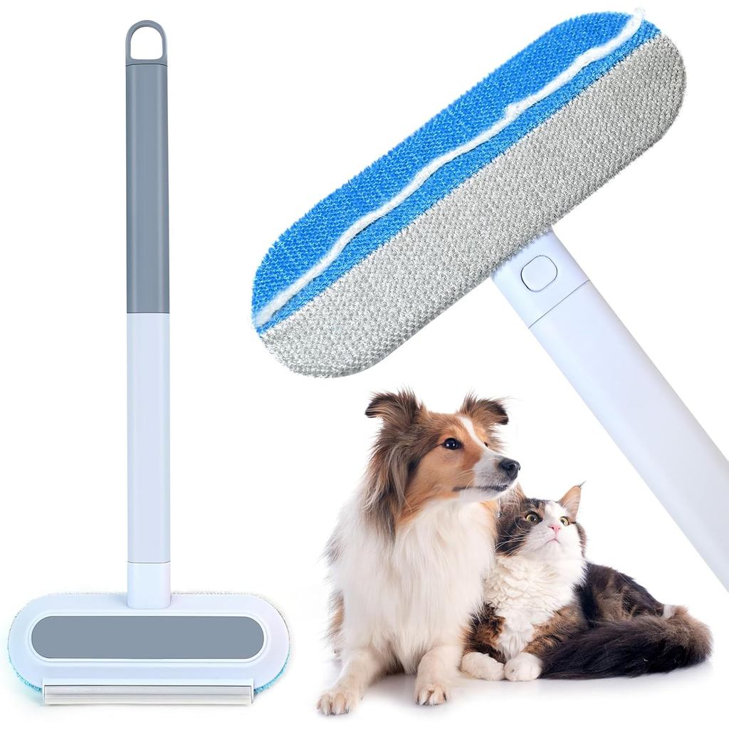 Pet Hair Remover 4 in 1, Pet Hair Remover Brush for Furniture, with Carpet Rake and Lint Rollers Use for Couch, Carpet,