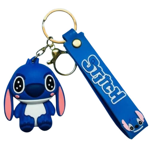AZUL - Chaveiro Pingente Animação Premium Emborrachado Kids
