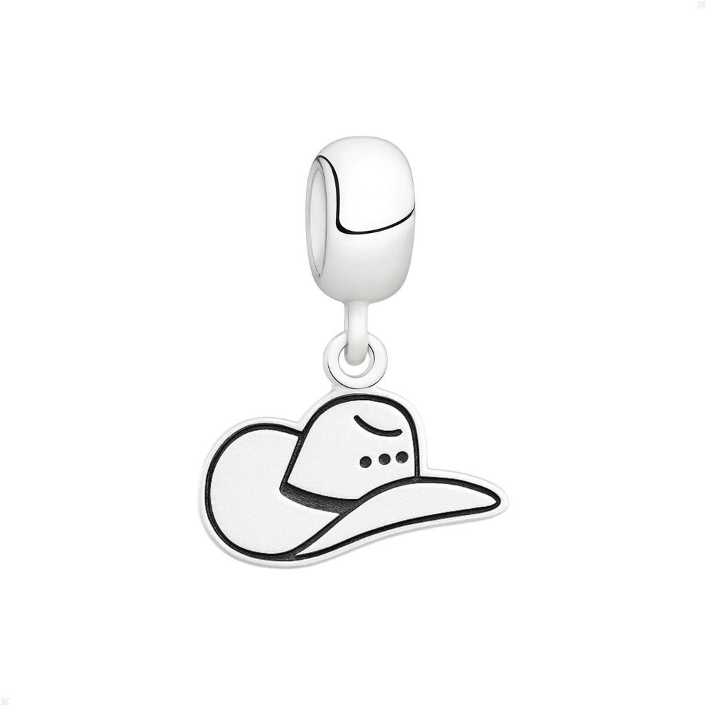 Berloque Pingente Prata 925 Chapéu Cowboy Design Premium