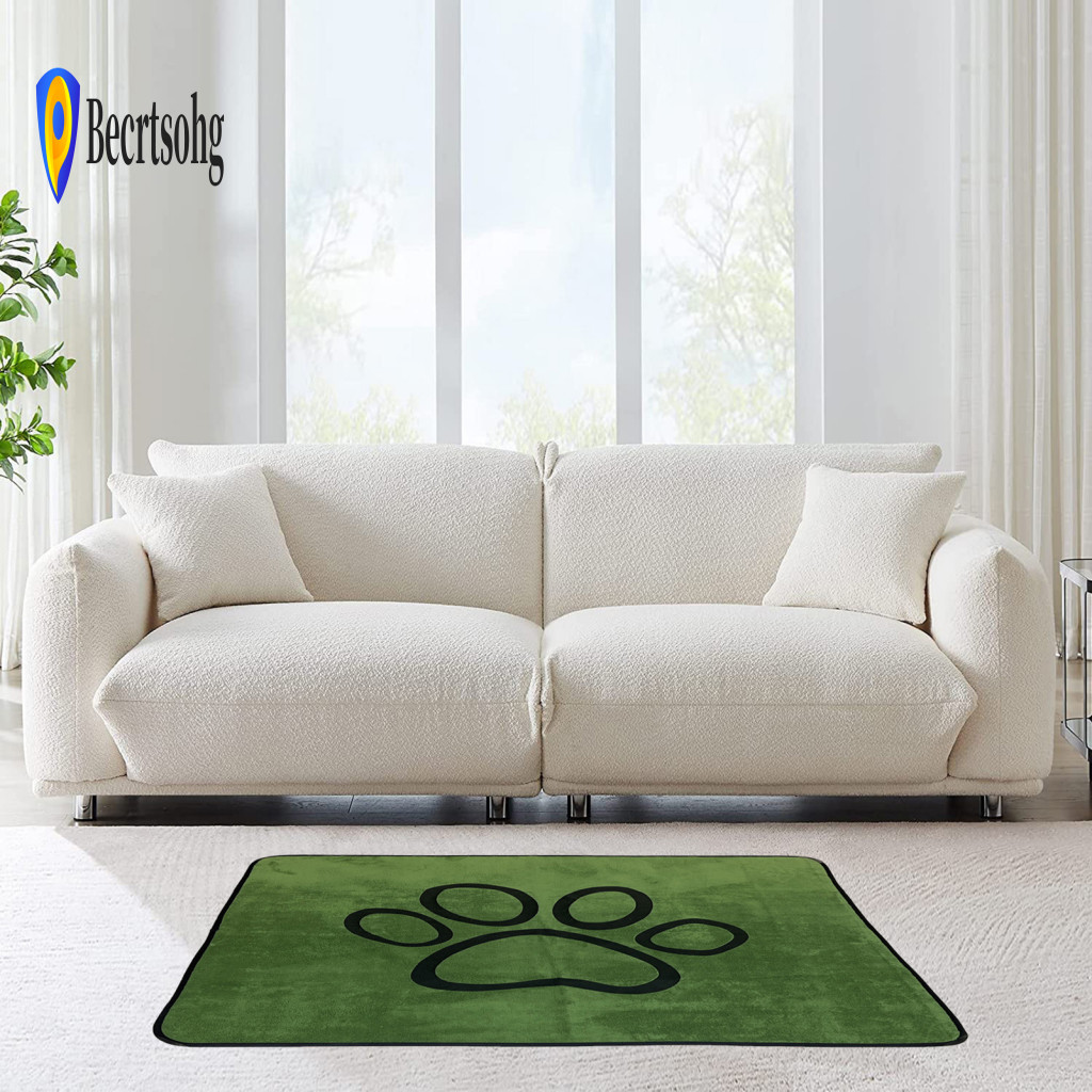 Pet Pee Pad for Dogs Dog Training with Paw Pattern Washable Pads Print – Reusable Non-slip Absorbent Puppy for Home Tr