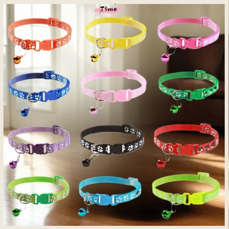 Time Dog Paw Print Corda De Tração Para Animais De Estimação Ajustável Com Coleira Conjunto De Cachorro Pet Walking Chum