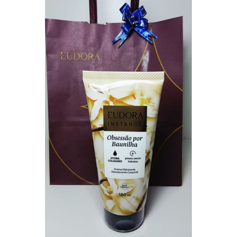 Hidratante Loção Corporal Desodorante Obsessão por Baunilha 180ml Eudora Val 02/29 Vegano.