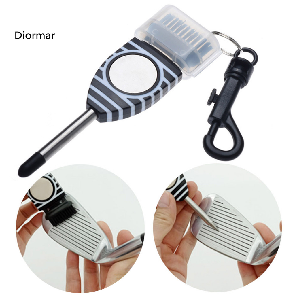 Wear-resistant Golf Club Brush Double-headed Flexible Bristles Stainless Steel Sharp Tip Groove Scrubber Cleaner Tool fo