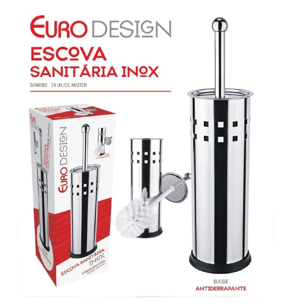 Escova Inox Steel Para Limpar Vaso Sanitário Banheiro Euro