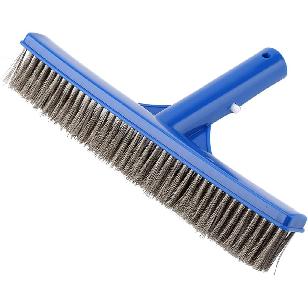 10-Inch Stainless Steel Pool Brush - Heavy Duty Cleaning Brush for Concrete and Gunite Pools, Deep Cleaning fo