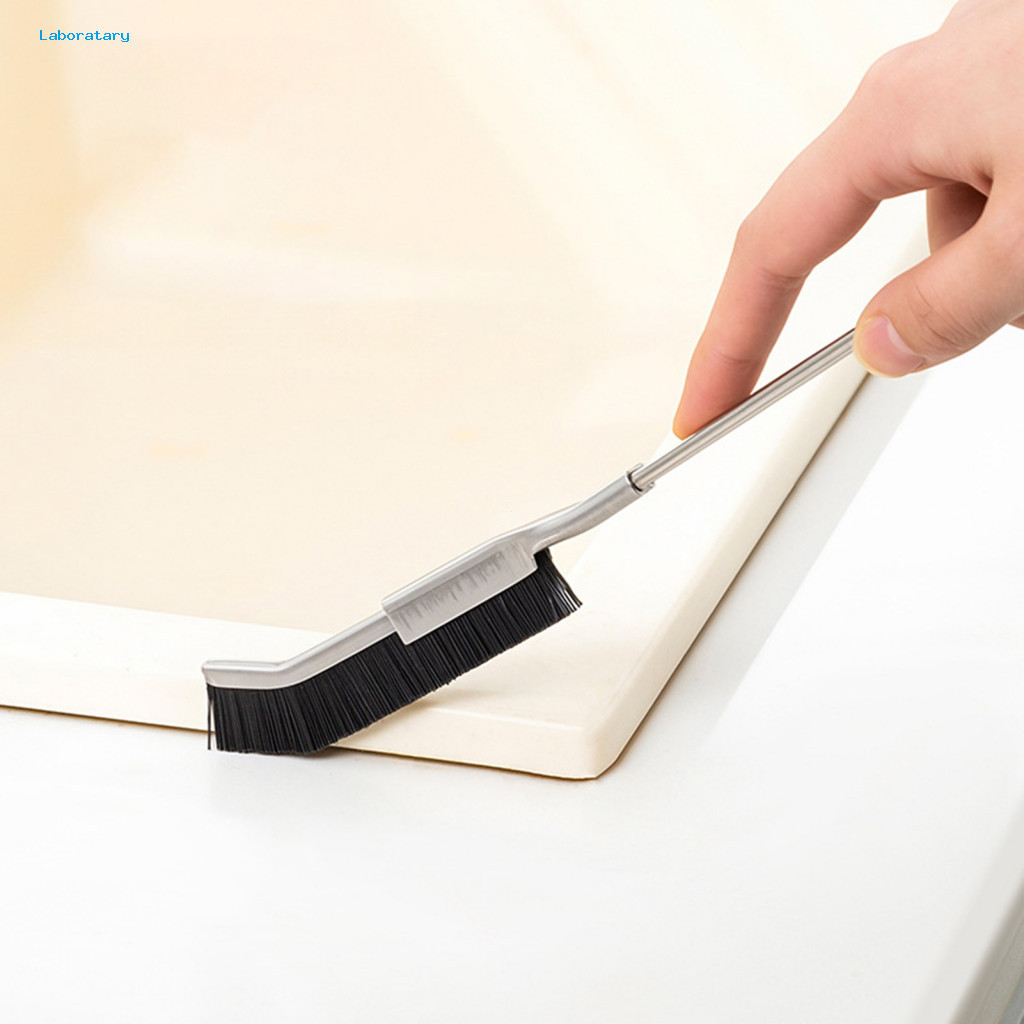 Crevice Brush Stainless Steel Long Handle for Easy Narrow Gaps with Durable Nylon Bristles Multi-angle Scrubbing Tool fo