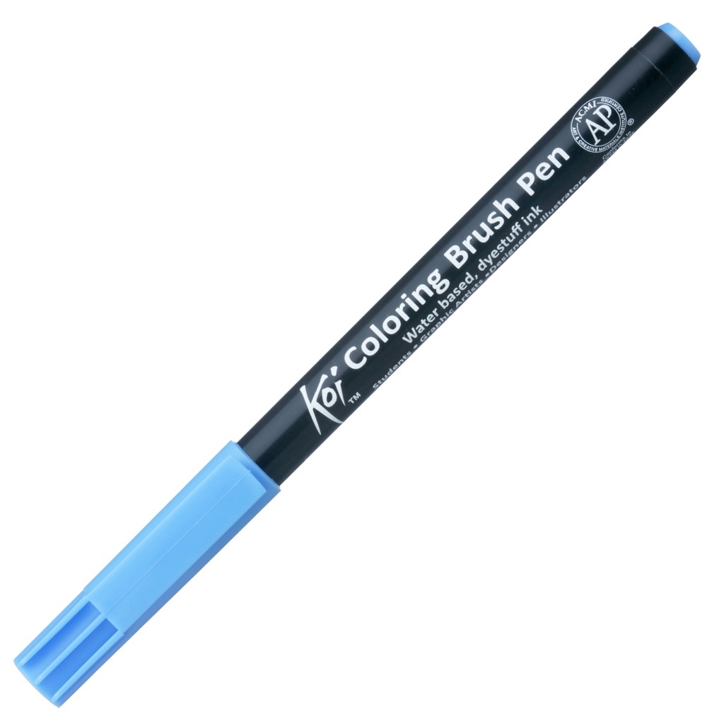 Marcador Pincel Artistico Koi Coloring Brush 225 Azul Steel Sakura