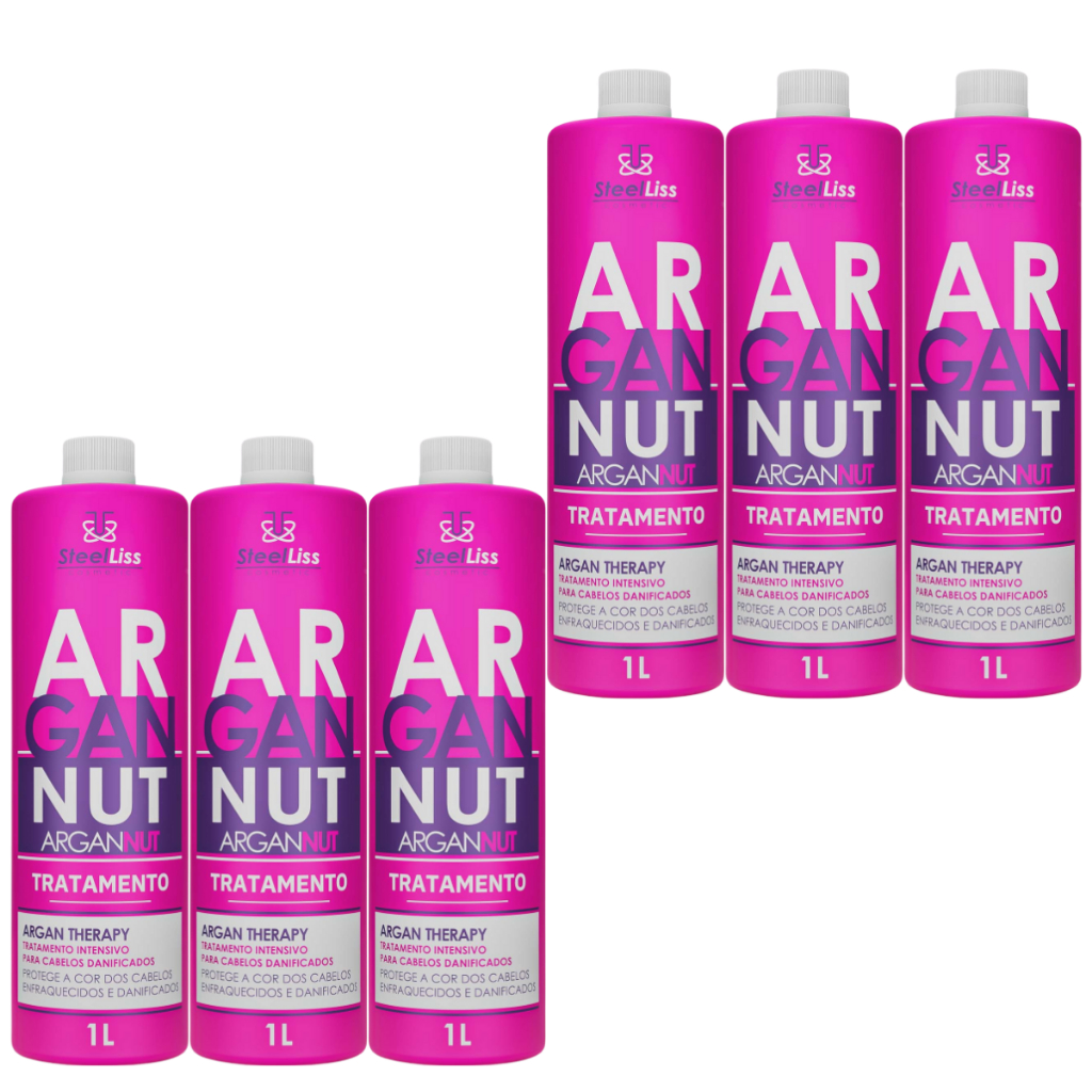 Escova Progressiva Argan Nut Anti Frizz Steel Liss