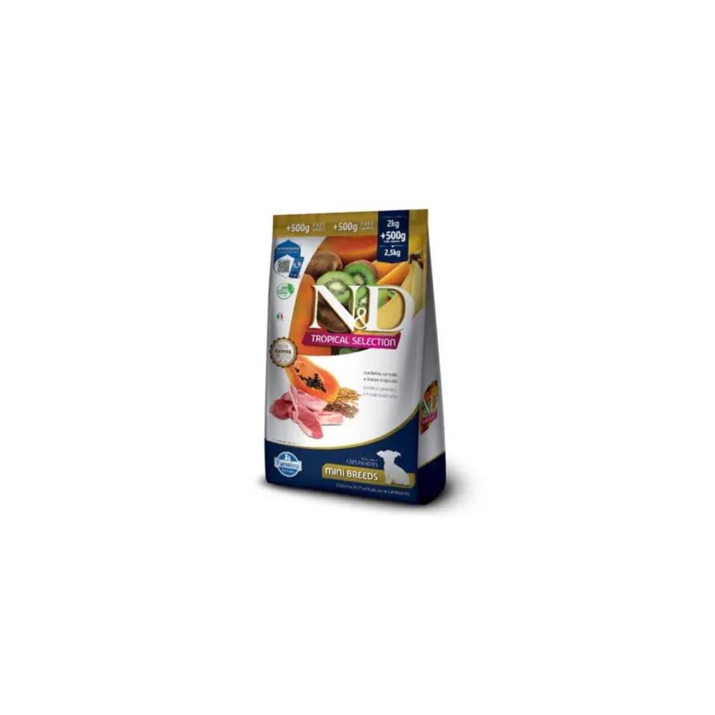 N&d Tropical Selection Para Cães Puppy Mini Cordeiro 2,5kg