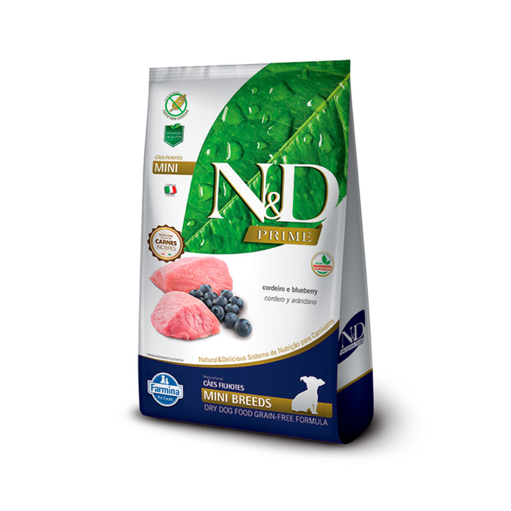 RAÇAO ND PRIME CORDEIRO BLUEBERRY PUPPY MINI 2,5KG