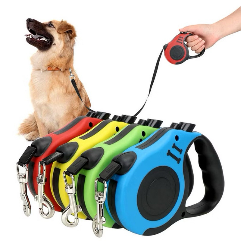 Coleira Retrátil Premium Azul para Cães até 20 kg - 5m de Liberdade!