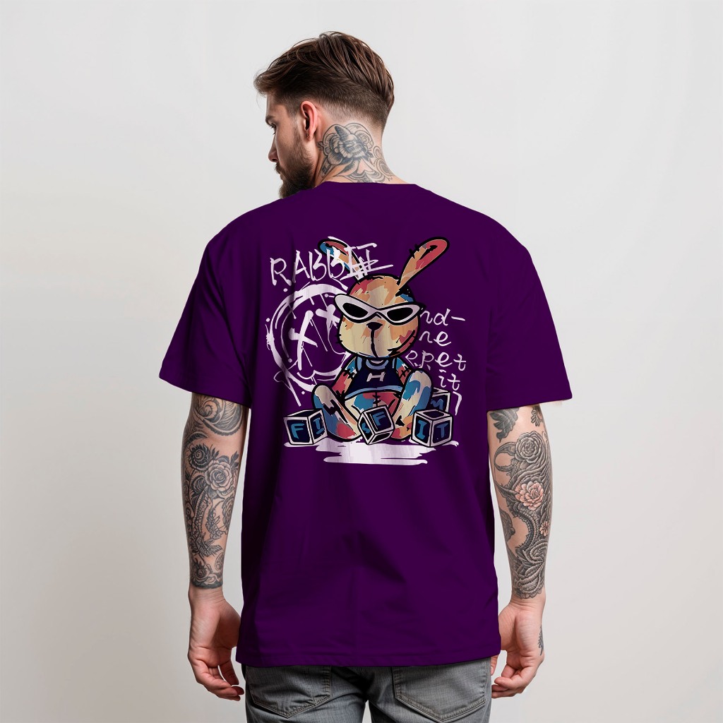 Camiseta Coelho Rabbit Camisa Masculina 100% Algodão T-shirt Moda Street Homem Estiloso