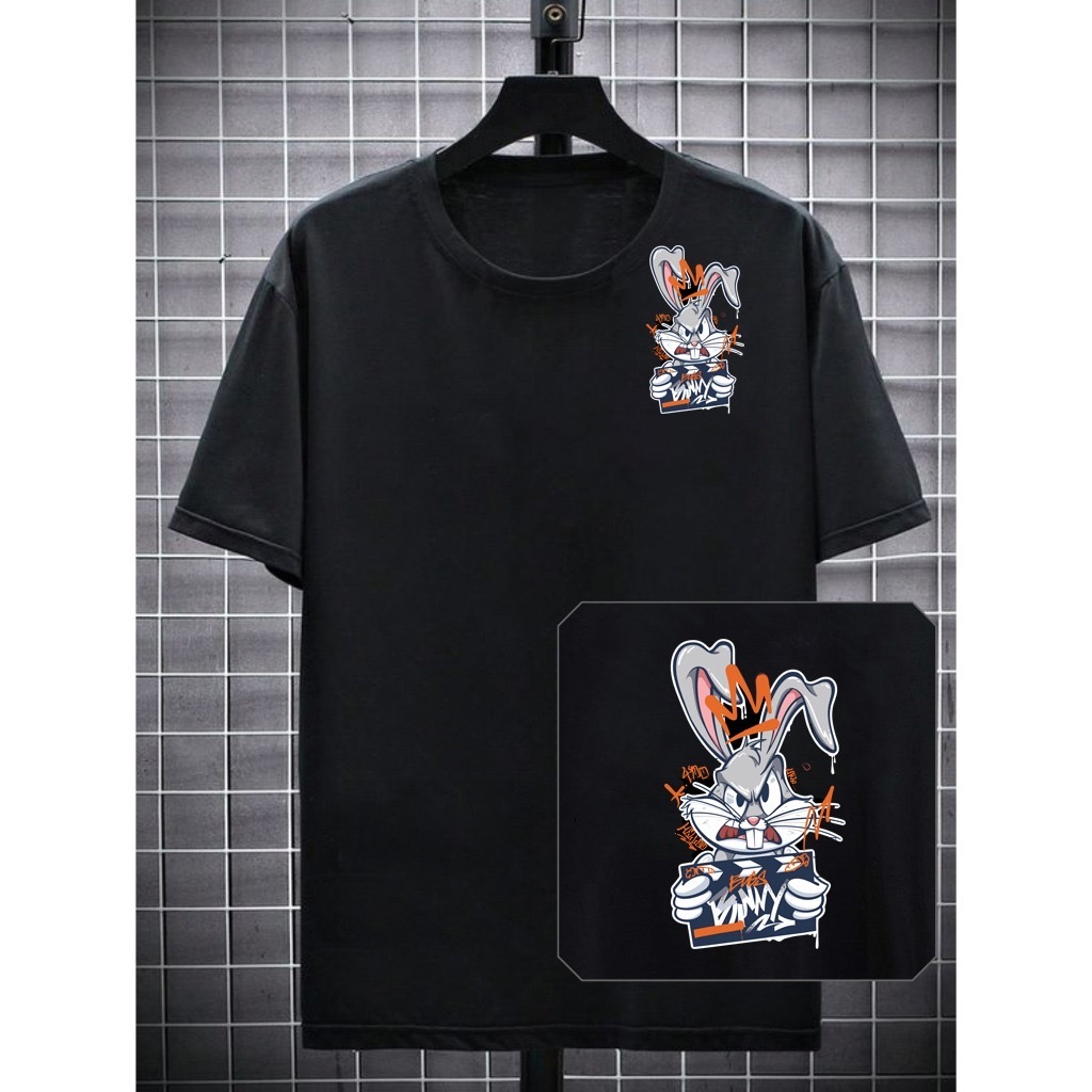 Camiseta Basica Blusa Streetwear Urban 100%algodão Rabbit