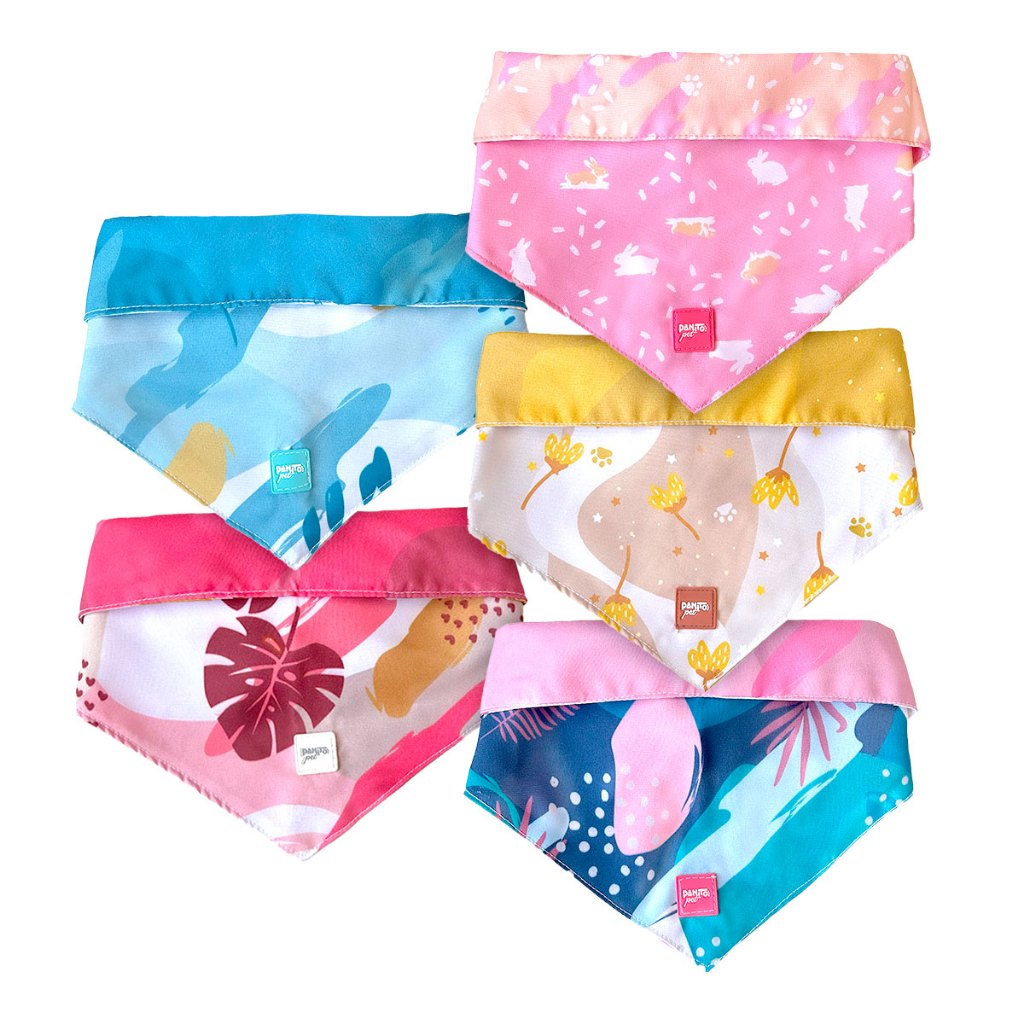 Bandana Roupa Pet Cachorro Gato Dupla Face Regulável Laço Super Premium Macho Fêmea Petshop Luxo