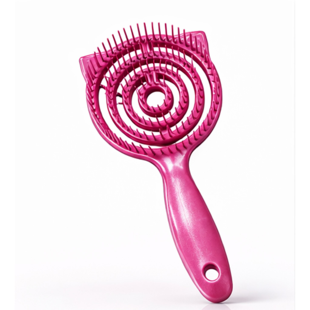 Escova Raquete Oval Flex com Orelhinha Gatinho Cat Flexivel Redonda