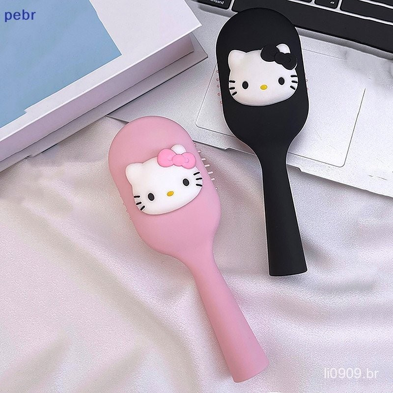 Kitty Cat Cartoon Comb Massagem Criativa Airbag Home Anti-Estática Oco Fora Molhado Escovas De Cabelo Cacheado Fe