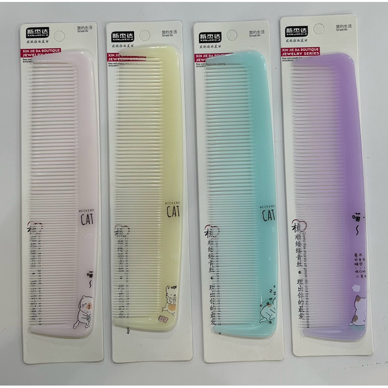 Pente de Cabelo Estampa Gato – Cores Pastel | Weekend Cat-(Cor sortidas)
