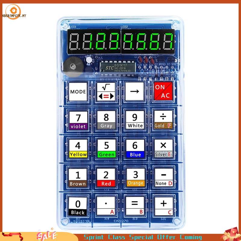 Kit DIY De Calculadora Eletrônica Com Display De Tubo Digital LED Baseado Em 51 Microcontroladores Para Prática De Solda