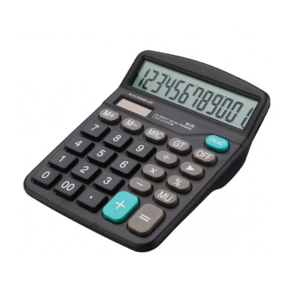 Calculadora Eletrônica Digital KK-837B 12 Dígitos Display Grande Solar e Pilha
