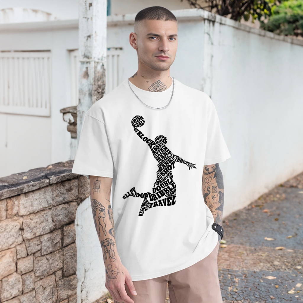CAMISETA  100% ALGODÃO ESTAMPA BASQUETE LANÇAMENTO Streetwear
