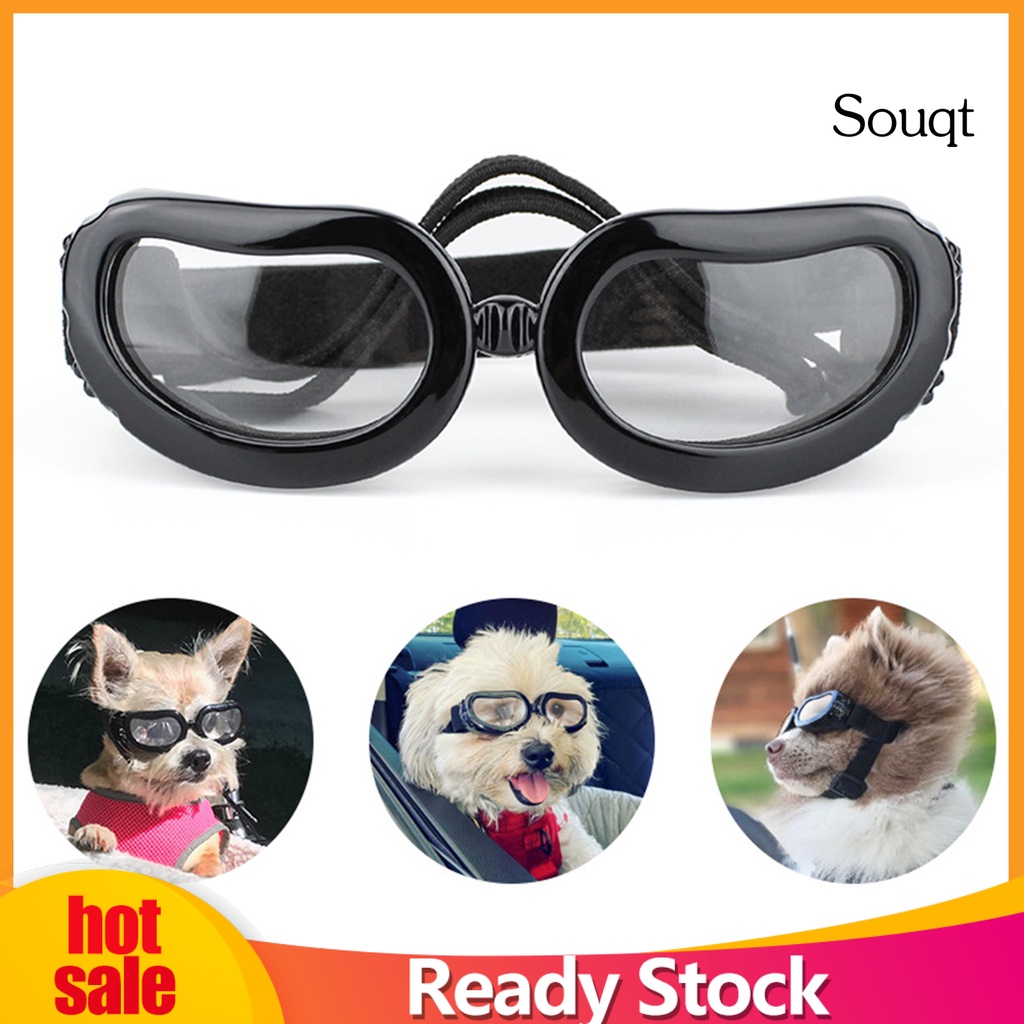 Souqt Pet Óculos De Sol Clear Vision Proteção UV Ajustável Dos Olhos Do Gato Dog Eyewear Supplies