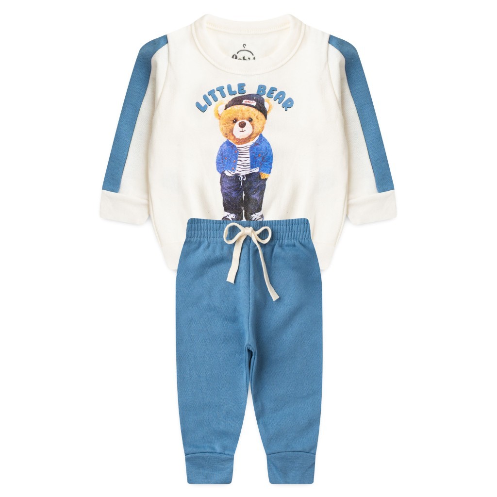 Conjunto Infantil Menino Moletom Peluciado Little Bear