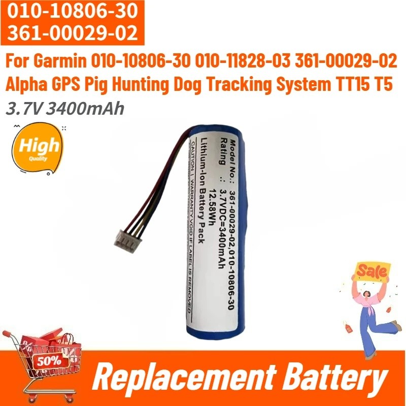 010-10806-30 361-00029-02 Bateria De Alta Qualidade 3400mAh Para Garmin 010-11828-03 Alfa GPS Porco Caça Cão Sistema Ras
