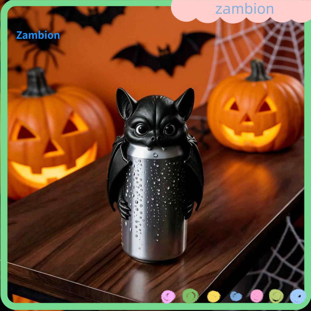Bat Lids Halloween Party Supplies Reusable 3d Printed Cover for Standard Soda Cans – Cute Dustproof Drink Topper with