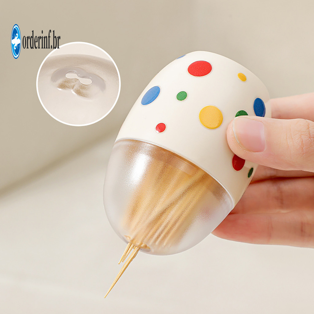 Portable Toothpick Container Magnetic Box Holder with Cartoon Dog Dot Pattern – Dust-proof Kitchen Organizer Fridge Ma