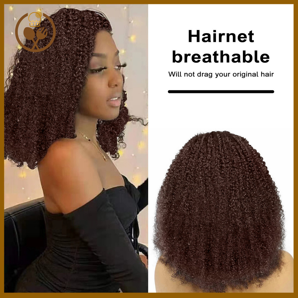 Hairnet Wig Short Bob Lace Front for Women Medium Length Curly Hair Natural Small Fake Head Cover Stylish and Comfortabl