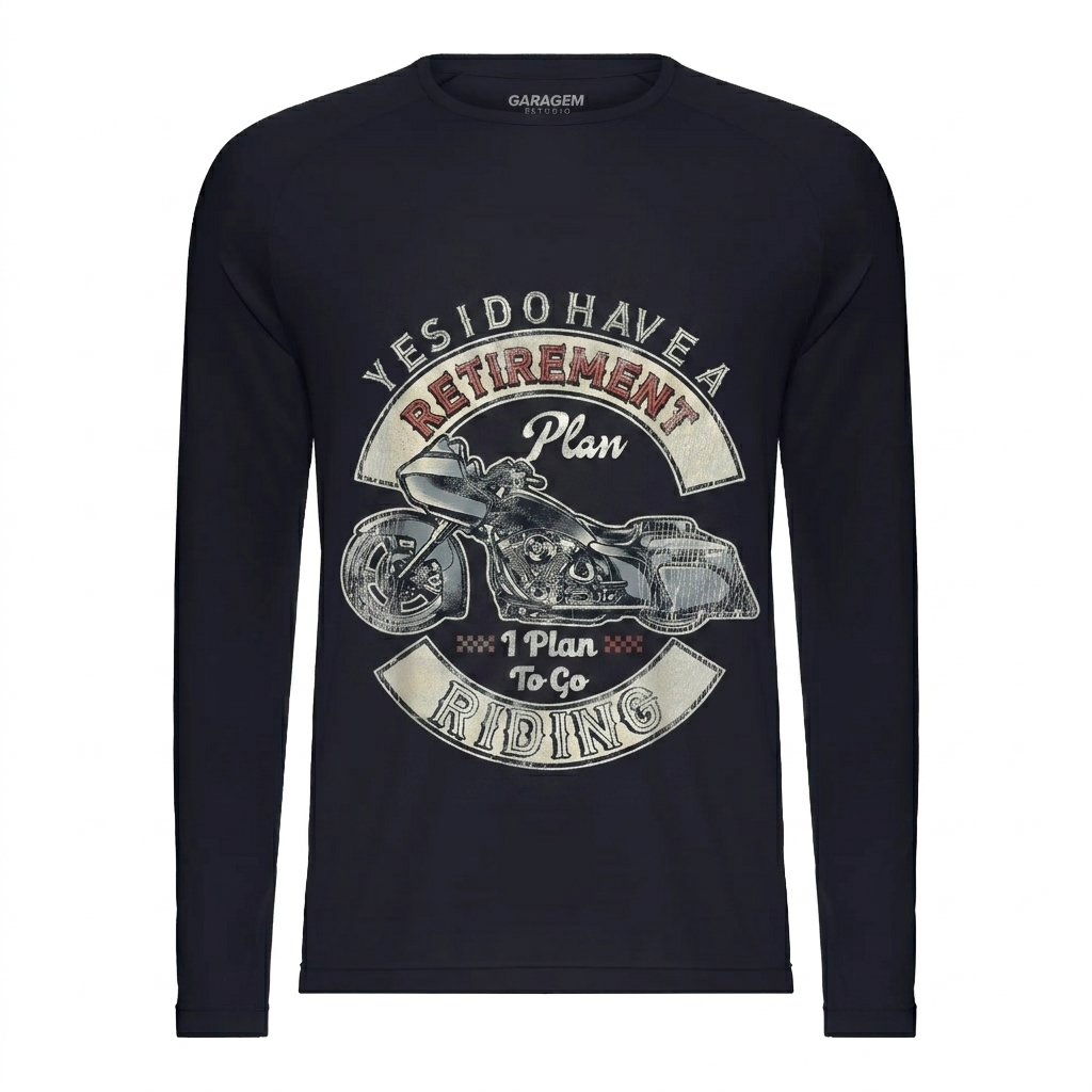 Camisa de Proteção Uv Moto Estampa Moto Custom Road Glide Retro Blusa Solar Motociclista Camiseta Manga Longa Vintage
